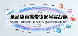 全品类直播带货起号实战课：7天螺旋，蛛网逻辑，留人流转，搞定自然流快速起号 – 战狼项目网_分享创业资讯_最新网络项目资源-生财有道