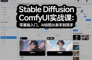 Stable Diffusion ComfyUI实战课：零基础入门，AI绘图从新手到高手 – 战狼项目网_分享创业资讯_最新网络项目资源-生财有道