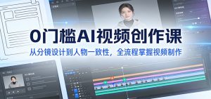 0门槛AI视频创作课：从分镜设计到人物一致性，全流程掌握视频制作 – 战狼项目网_分享创业资讯_最新网络项目资源-生财有道