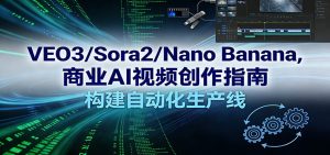VEO3/Sora2/Nano Banana商业AI视频创作指南，构建自动化生产线 – 战狼项目网_分享创业资讯_最新网络项目资源-生财有道