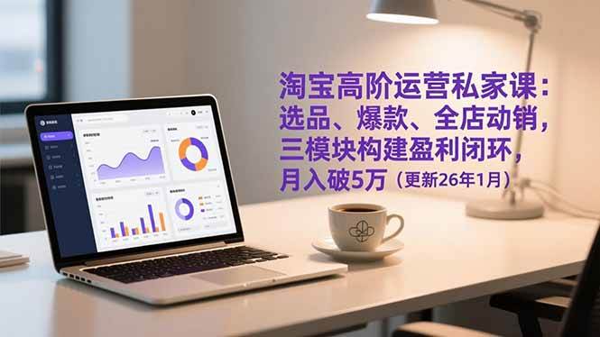 淘宝高阶运营私家课：选品、爆款、全店动销，三模块构建盈利闭环，月入破5万（更新26年1月） – 战狼项目网_分享创业资讯_最新网络项目资源-生财有道