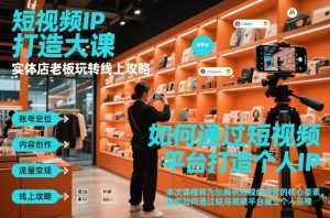 短视频ip打造大课，实体店老板玩转线上攻略 – 战狼项目网_分享创业资讯_最新网络项目资源-生财有道