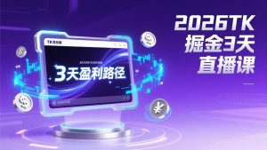 2026TK掘金直播课，起号涨粉+直播带货+商单变现+3天打通盈利路径，月入过万美金 – 战狼项目网_分享创业资讯_最新网络项目资源-生财有道