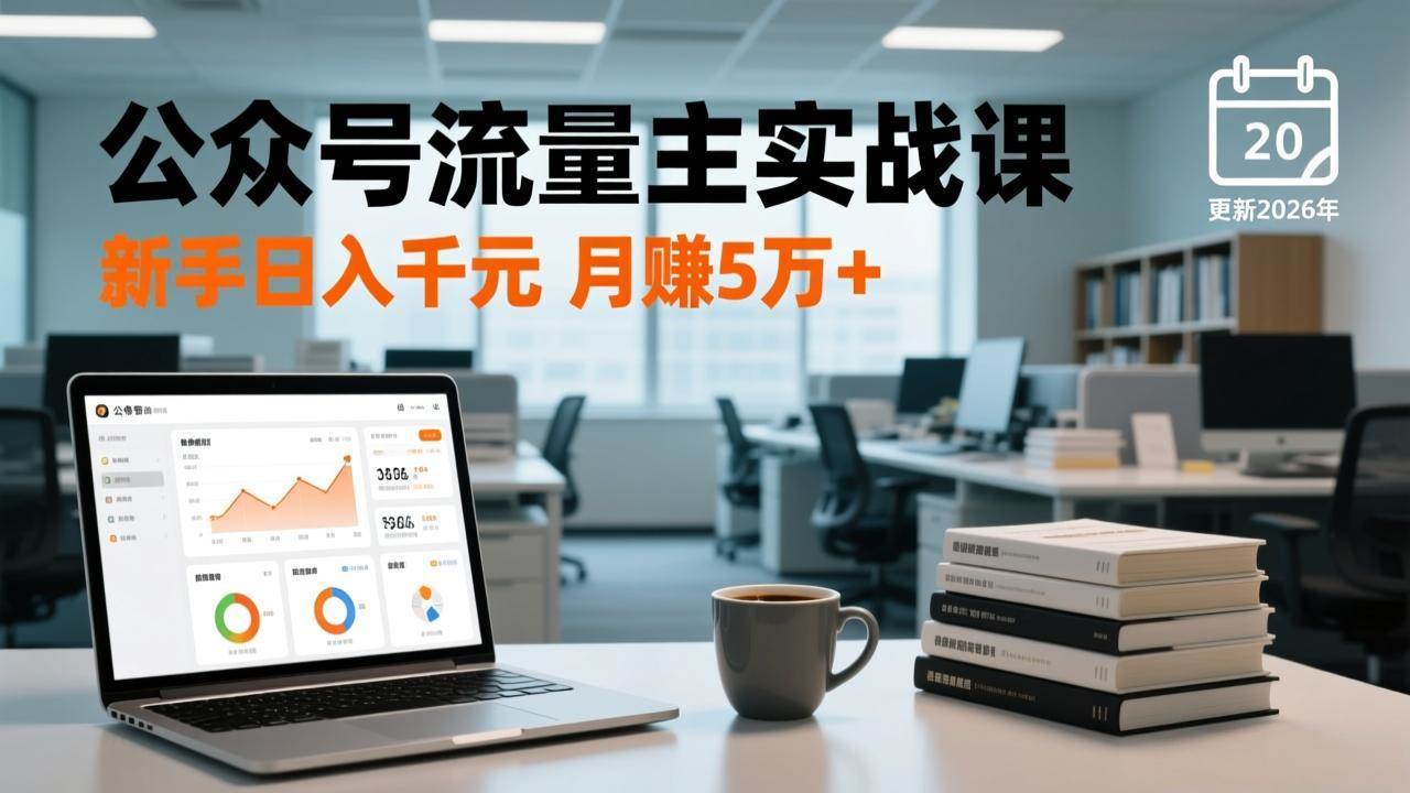 公众号流量主实战课，爆文写作、流量池运营、多平台分发，新手日入千元月赚5万+更新2026年 – 战狼项目网_分享创业资讯_最新网络项目资源-生财有道