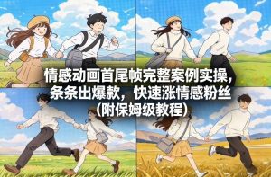 情感动画首尾帧完整案例实操，条条出爆款，快速涨情感粉丝（附保姆级教程） – 战狼项目网_分享创业资讯_最新网络项目资源-生财有道