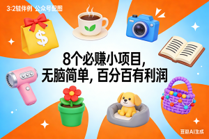 8个必赚小项目，无脑简单，百分百有利润，副业首选，日入300+ – 战狼项目网_分享创业资讯_最新网络项目资源-生财有道