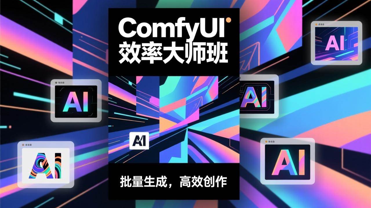 ComfyUI效率大师班：工作流搭建，批量生成，将个人AI出图效率提升5-10倍，月接单收入1-3万 – 战狼项目网_分享创业资讯_最新网络项目资源-生财有道