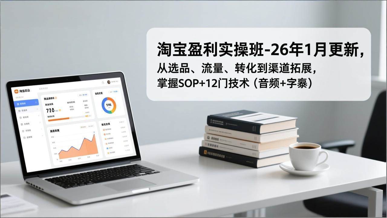 淘宝盈利实操班-26年1月更新，从选品、流量、转化到渠道拓展，掌握SOP+12门技术（音频+字幕） – 战狼项目网_分享创业资讯_最新网络项目资源-生财有道