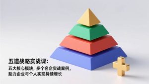 五道战略实战课：五大核心模块，多个名企实战案例，助力企业与个人实现持续增长 – 战狼项目网_分享创业资讯_最新网络项目资源-生财有道