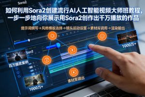 如何利用Sora2创建流行AI人工智能视频大师班,一步一步地向你展示用Sora2创作出千万播放的作品 – 战狼项目网_分享创业资讯_最新网络项目资源-生财有道