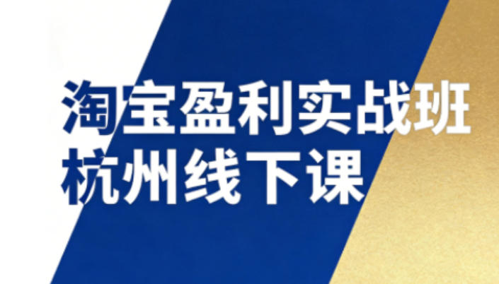 淘宝盈利实战班杭州线下课12月26-28日（音频+字幕），帮你掌握SOP流程+12门核心技术 – 战狼项目网_分享创业资讯_最新网络项目资源-生财有道