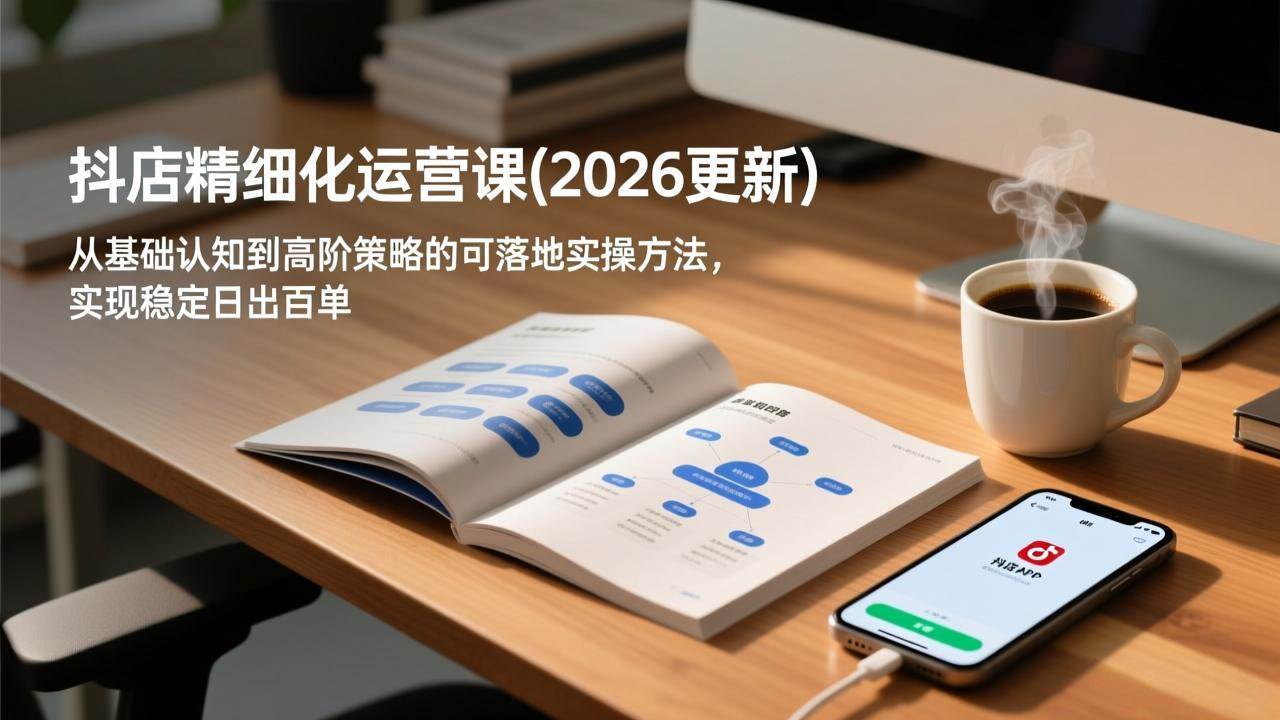 抖店精细化运营课(2026更新)，从基础认知到高阶策略的可落地实操方法，实现稳定日出百单 – 战狼项目网_分享创业资讯_最新网络项目资源-生财有道