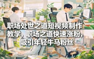 职场处世之道短视频制作教学，职场之道快速涨粉，吸引年轻牛马粉丝 – 战狼项目网_分享创业资讯_最新网络项目资源-生财有道