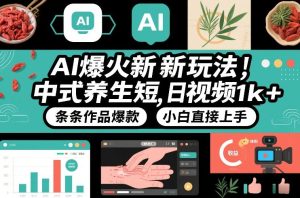 AI爆火新玩法，中式养生短视频，日收益1k+条条作品爆款，小白直接上手，附详细教程 – 战狼项目网_分享创业资讯_最新网络项目资源-生财有道