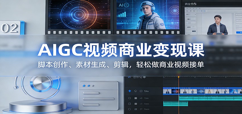 AIGC视频商业变现课：脚本创作、素材生成、剪辑，轻松做商业视频接单 – 战狼项目网_分享创业资讯_最新网络项目资源-生财有道