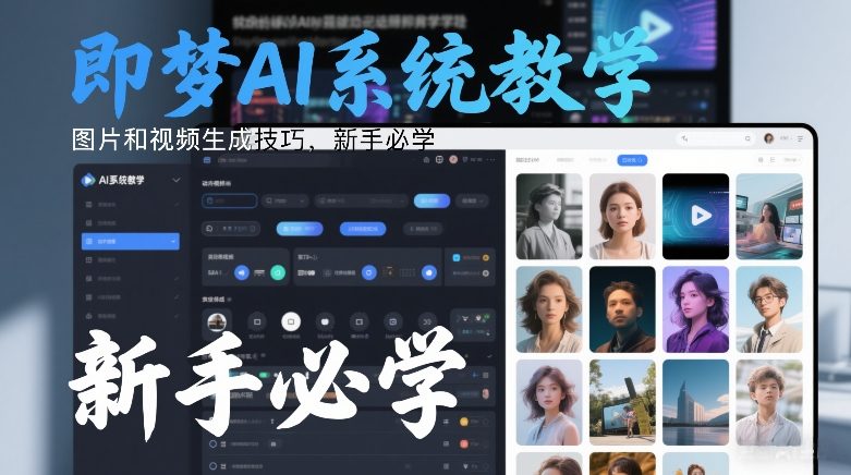 即梦AI系统教学，图片和视频生成技巧，新手必学 – 战狼项目网_分享创业资讯_最新网络项目资源-生财有道