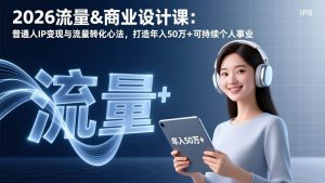 2026流量&商业设计课：普通人IP变现与流量转化心法，打造年入50万+可持续个人事业 – 战狼项目网_分享创业资讯_最新网络项目资源-生财有道