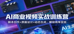 AI商业视频实战训练营：脚本创作+原画设计+动态生成，解锁商单变现 – 战狼项目网_分享创业资讯_最新网络项目资源-生财有道