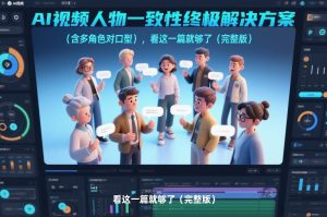 AI视频人物一致性终极解决方案（含多角色对口型），看这一篇就够了（完整版） – 战狼项目网_分享创业资讯_最新网络项目资源-生财有道
