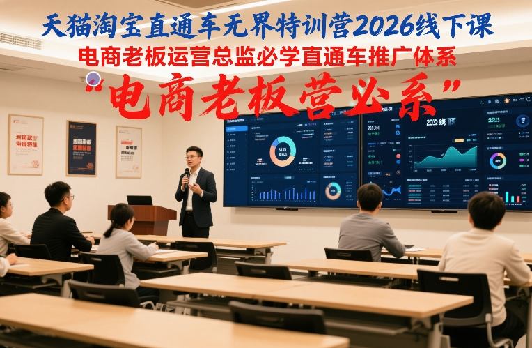 天猫淘宝直通车无界特训营2026线下课，电商老板运营总监必学直通车推广体系 – 战狼项目网_分享创业资讯_最新网络项目资源-生财有道
