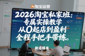 2026淘宝私家班:专属实操教学,从0起店到盈利,全程手把手带练 – 战狼项目网_分享创业资讯_最新网络项目资源-生财有道