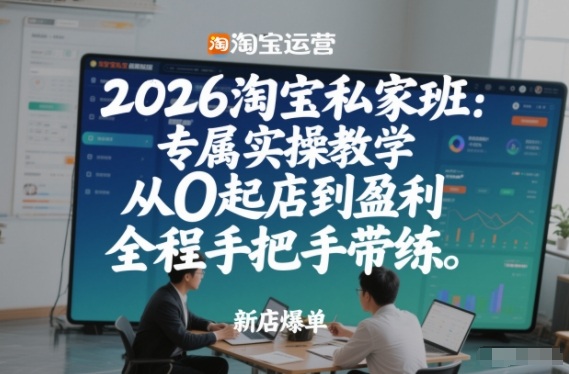 2026淘宝私家班：专属实操教学，从0起店到盈利，全程手把手带练 – 战狼项目网_分享创业资讯_最新网络项目资源-生财有道