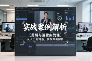 剪辑与运营实战课,从入门到精通,实战案例解析(更新2026) – 战狼项目网_分享创业资讯_最新网络项目资源-生财有道
