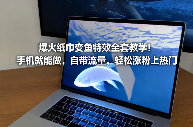 爆火纸巾变鱼特效全套教学！手机就能做，自带流量，轻松涨粉上热门 – 战狼项目网_分享创业资讯_最新网络项目资源-生财有道