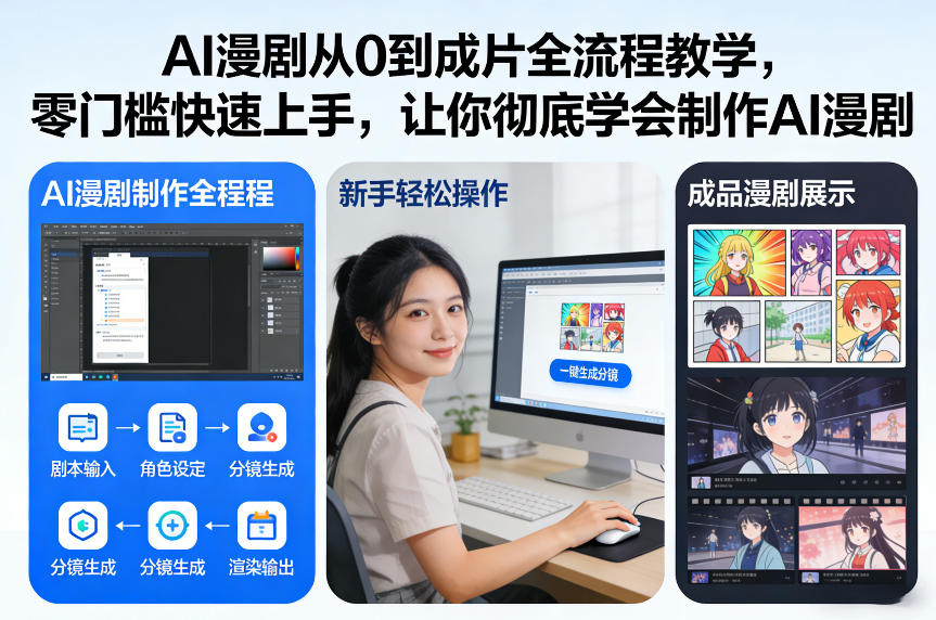 AI漫剧从0到成片全流程教学，零门槛快速上手，让你彻底学会制作AI漫剧【保姆级教程】 – 战狼项目网_分享创业资讯_最新网络项目资源-生财有道