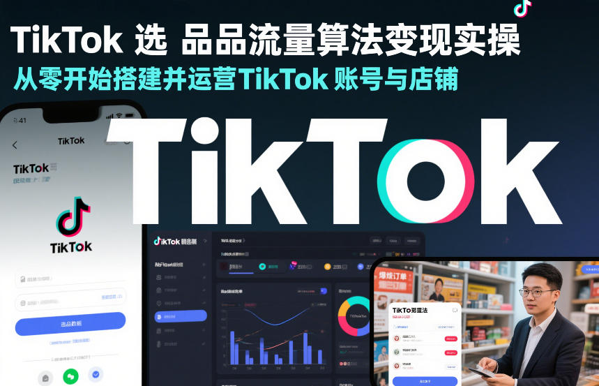 TikTok选品流量算法变现实操，从零开始搭建并运营TikTok账号与店铺 – 战狼项目网_分享创业资讯_最新网络项目资源-生财有道