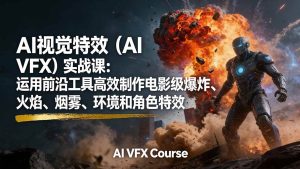 AI视觉特效(AI VFX)实战课:运用前沿工具高效制作电影级爆炸、火焰、烟雾、环境和角色特效 – 战狼项目网_分享创业资讯_最新网络项目资源-生财有道