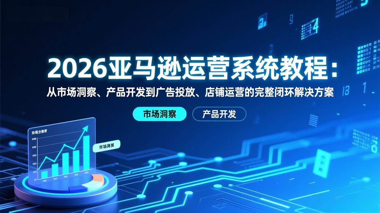 2026亚马逊运营系统教程：从市场洞察、产品开发到广告投放、店铺运营的完整闭环解决方案 – 战狼项目网_分享创业资讯_最新网络项目资源-生财有道