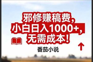 番茄小说赚稿费邪修玩法无需成本,真实日入1000+,超级简单! – 战狼项目网_分享创业资讯_最新网络项目资源-生财有道