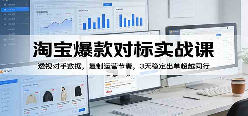 淘宝爆款对标实战课：透视对手数据，复制运营节奏，3天稳定出单超越同行 – 战狼项目网_分享创业资讯_最新网络项目资源-生财有道