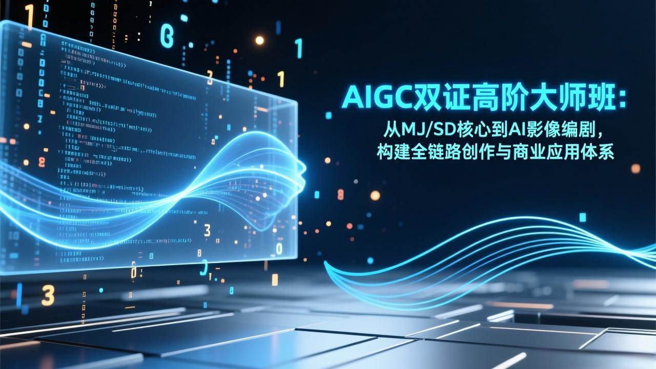 AIGC双证高阶大师班：从MJ/SD核心到AI影像编剧，构建全链路创作与商业应用体系 – 战狼项目网_分享创业资讯_最新网络项目资源-生财有道