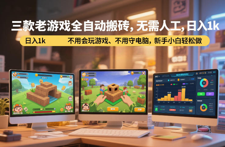 三款老游戏全自动搬砖，无需人工，日入1k，不用会玩游戏、不用守电脑，新手小白轻松做【揭秘】 – 战狼项目网_分享创业资讯_最新网络项目资源-生财有道