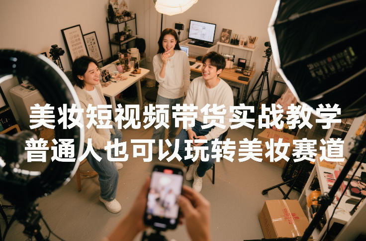美妆短视频带货实战教学，普通人也可以玩转美妆赛道 – 战狼项目网_分享创业资讯_最新网络项目资源-生财有道