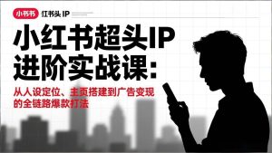 小红书超头IP进阶实战课:从人设定位、主页搭建到广告变现的全链路爆款打法 – 战狼项目网_分享创业资讯_最新网络项目资源-生财有道