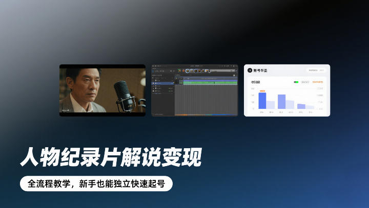 人物纪录片解说变现，全流程教学，新手也能独立快速起号 – 战狼项目网_分享创业资讯_最新网络项目资源-生财有道