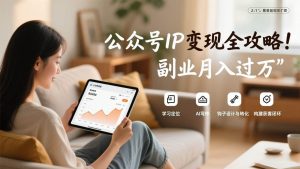 公众号IP变现全攻略,学习定位、AI写作、钩子设计与转化,构建获客闭环,副业月入过万 – 战狼项目网_分享创业资讯_最新网络项目资源-生财有道