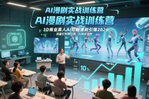 AI漫剧实战训练营，3D商业真人AI短剧漫剧引爆2026，流量红利期已至，入场正当时 – 战狼项目网_分享创业资讯_最新网络项目资源-生财有道