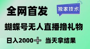 2026最新蝴蝶号无人直播掘金,独家技术,全网首发小白做了一个月收益3W,长期稳定可做【揭秘】 – 战狼项目网_分享创业资讯_最新网络项目资源-生财有道
