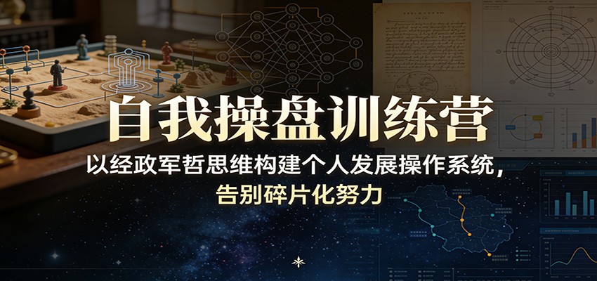 自我操盘训练营：以经政军哲思维构建个人发展操作系统，告别碎片化努力 – 战狼项目网_分享创业资讯_最新网络项目资源-生财有道