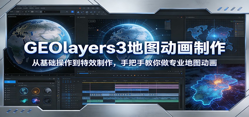 GEOlayers3地图动画制作：从基础操作到特效制作，手把手教你做专业地图动画 – 战狼项目网_分享创业资讯_最新网络项目资源-生财有道