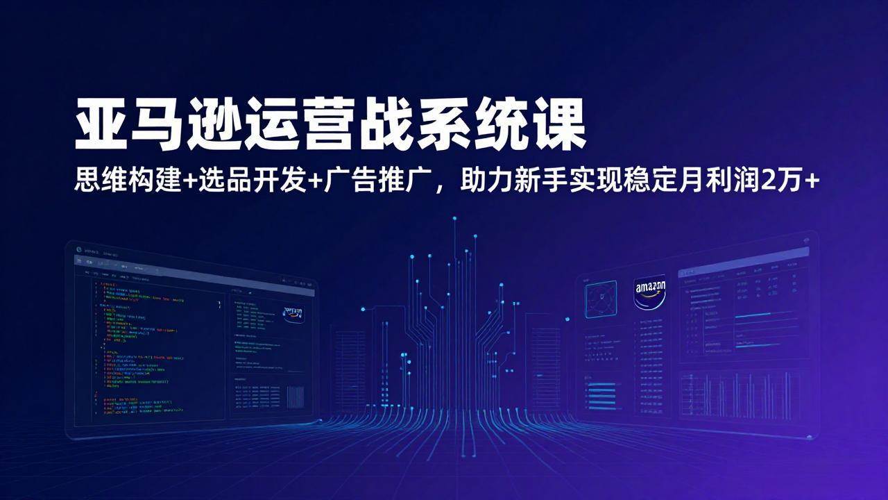 亚马逊运营实战系统课，思维构建+选品开发+广告推广，助力新手实现稳定月利润2万+（更新） – 战狼项目网_分享创业资讯_最新网络项目资源-生财有道