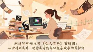 剧情竖屏短视频《女人不易》剪辑课:从素材到成片、助你成为能驾驭复杂故事的剪辑师 – 战狼项目网_分享创业资讯_最新网络项目资源-生财有道