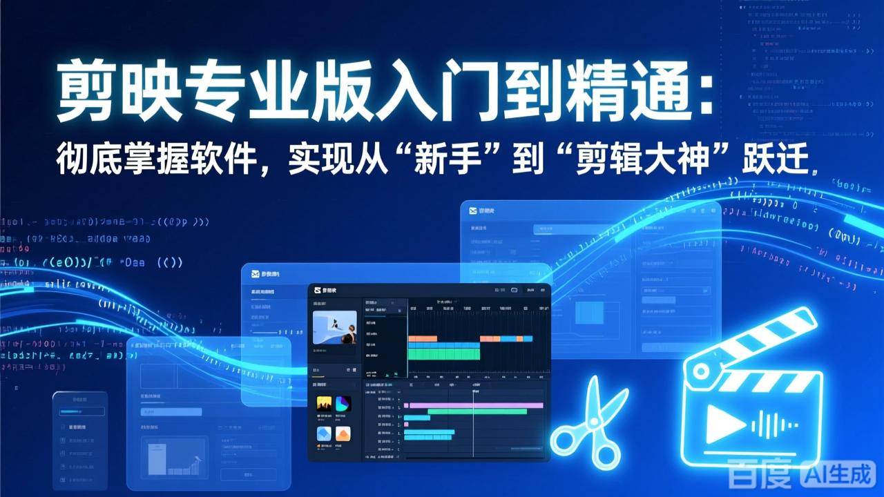 剪映专业版入门到精通：彻底掌握软件，实现从“新手”到“剪辑大神”跃迁 – 战狼项目网_分享创业资讯_最新网络项目资源-生财有道