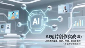 AI短片创作实战课：从想法到成片，策划、生成、剪辑全流程，开启视频变现新路径！ – 战狼项目网_分享创业资讯_最新网络项目资源-生财有道