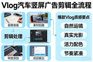 Vlog感觉汽车竖屏广告剪辑脚本全流程，拿捏爆款Vlog质感 – 战狼项目网_分享创业资讯_最新网络项目资源-生财有道