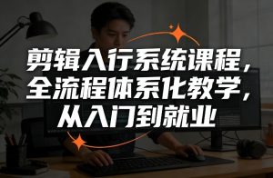 剪辑入行系统课程，全流程体系化教学，从入门到就业 – 战狼项目网_分享创业资讯_最新网络项目资源-生财有道